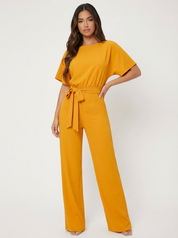 Elegante jumpsuit met tailleceintuur - Delphine