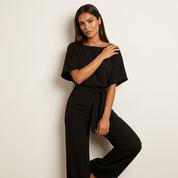 Elegante jumpsuit met tailleceintuur - Delphine