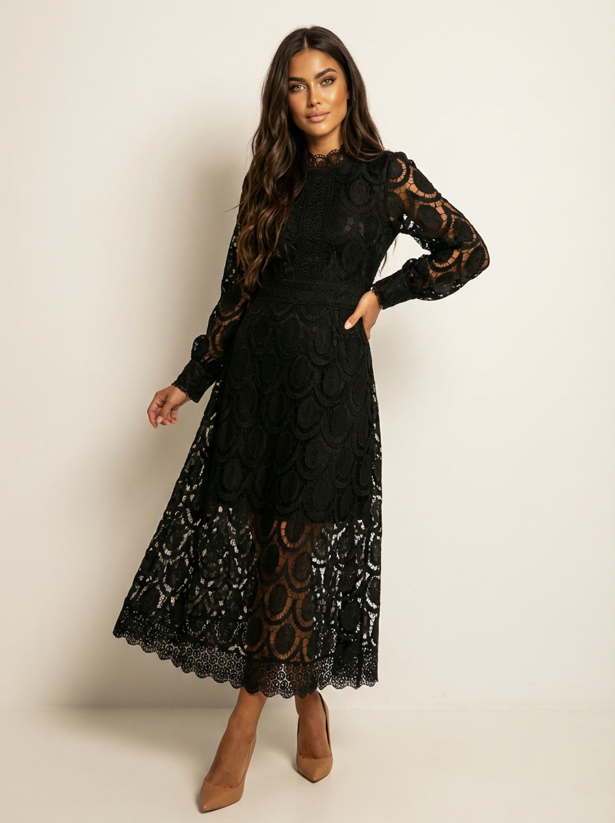 Elegante kanten maxi jurk - Amélie