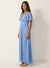 Elegante maxi bloemenjurk met V-hals - Amélie