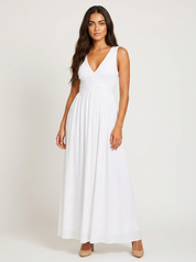 Elegante maxi jurk met V-hals - Elena