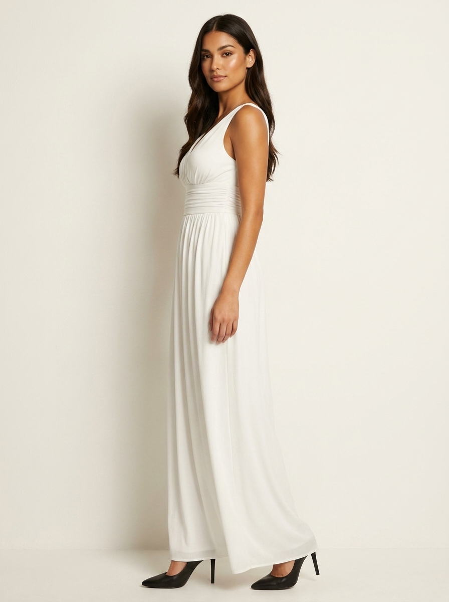 Elegante maxi jurk met V-hals - Elena
