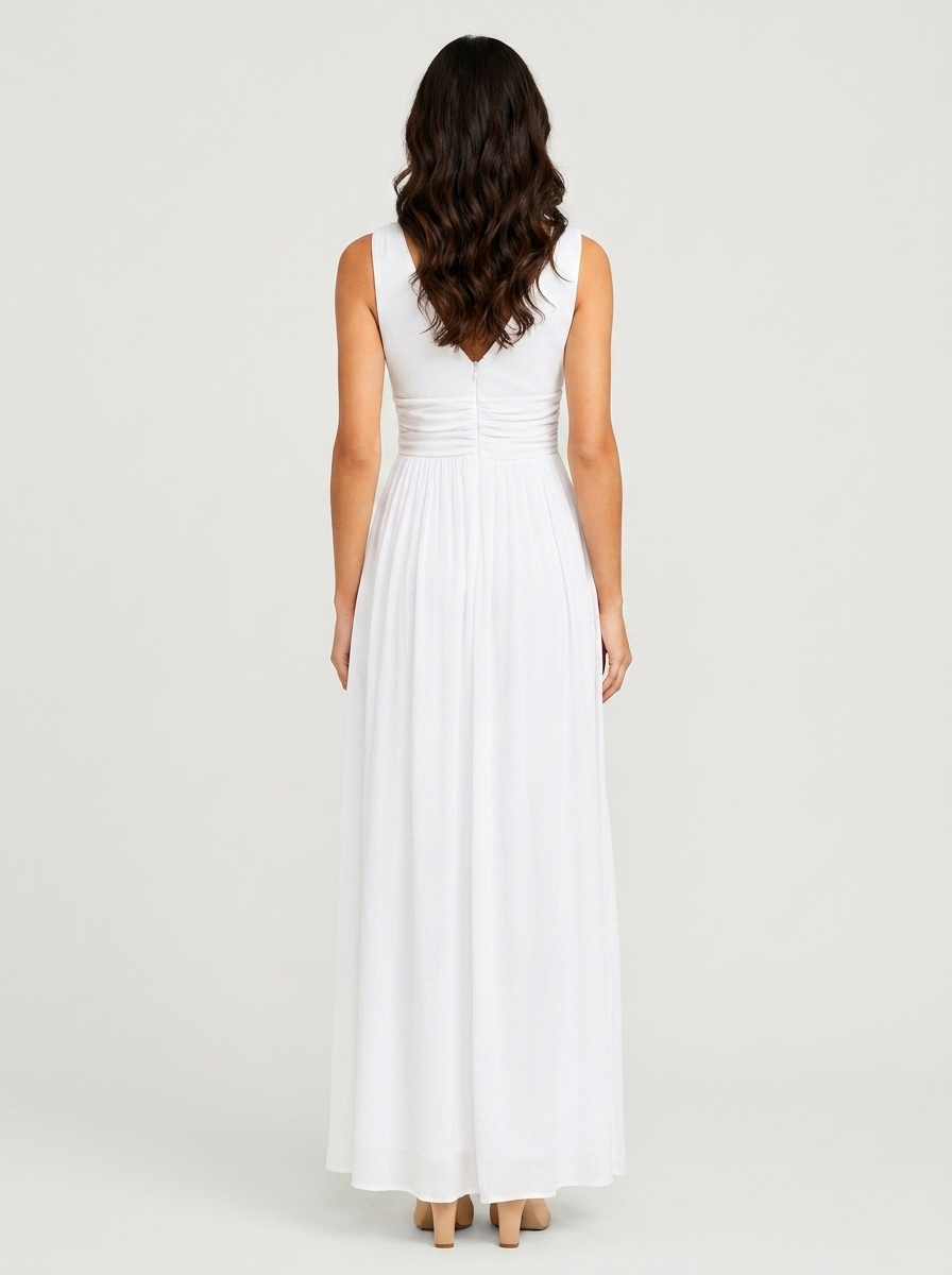Elegante maxi jurk met V-hals - Elena