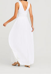 Elegante maxi jurk met V-hals - Elena