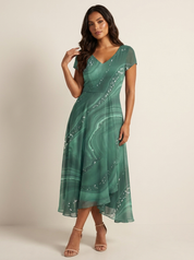Elegante maxi jurk met artistieke print - Sofia