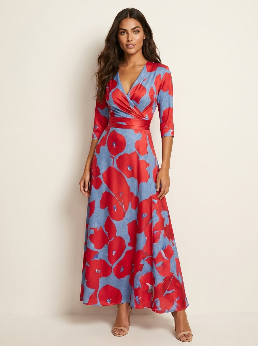 Elegante maxi jurk met bloemenprint - Valentina