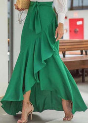Elegante maxi rok met volantdetails - Luna