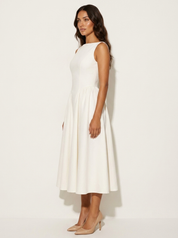 Elegante midi jurk met open rug - Amélie