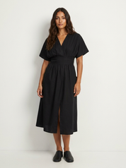 Elegante midi jurk met strikceintuur - Amélie