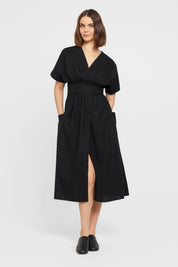 Elegante midi jurk met strikceintuur - Amélie