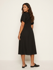 Elegante midi jurk met strikceintuur - Claire