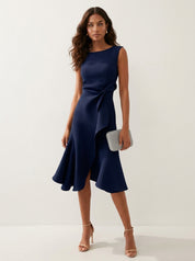 Elegante midi jurk met tailleaccent - Amélie