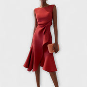 Elegante midi jurk met tailleaccent - Amélie