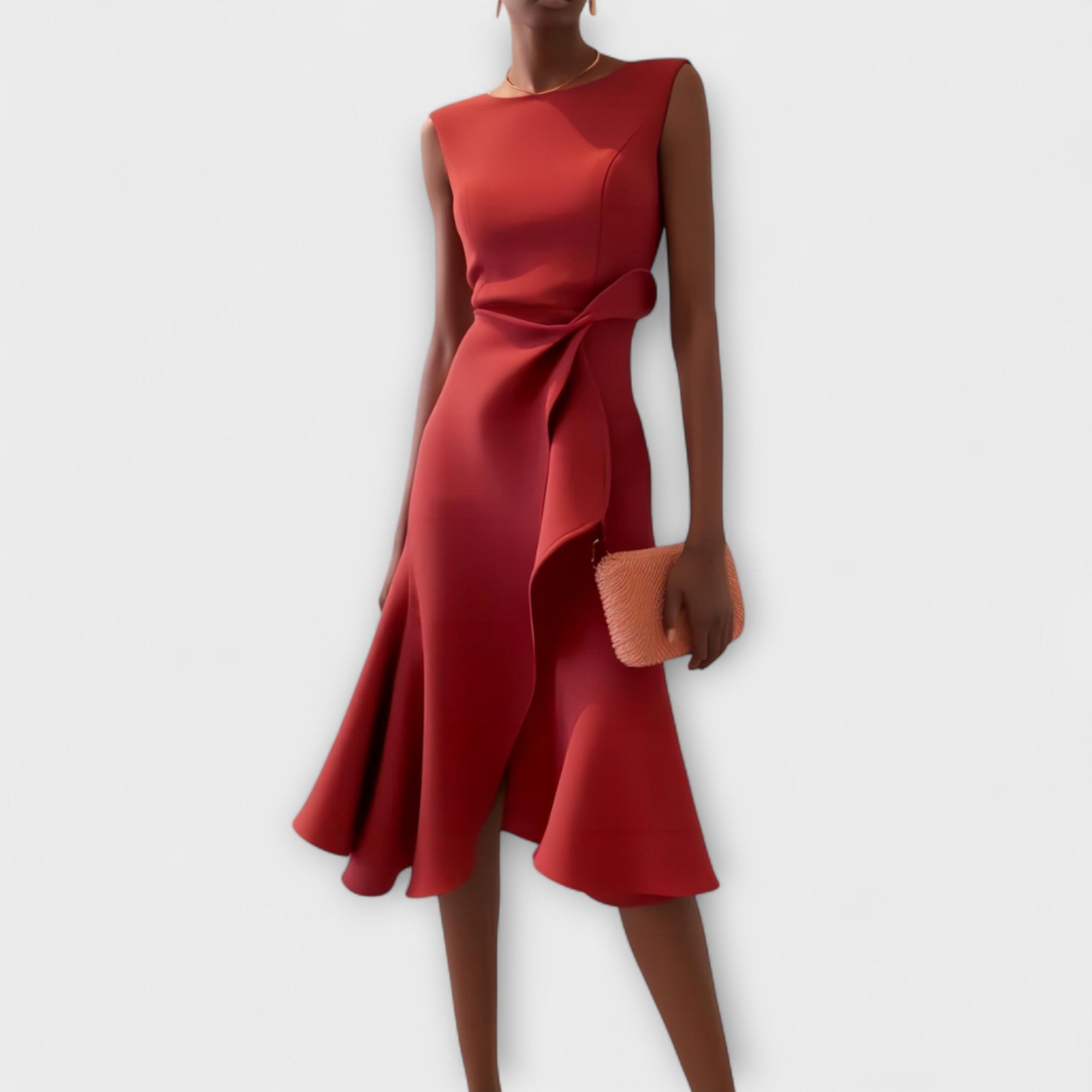 Elegante midi jurk met tailleaccent - Amélie