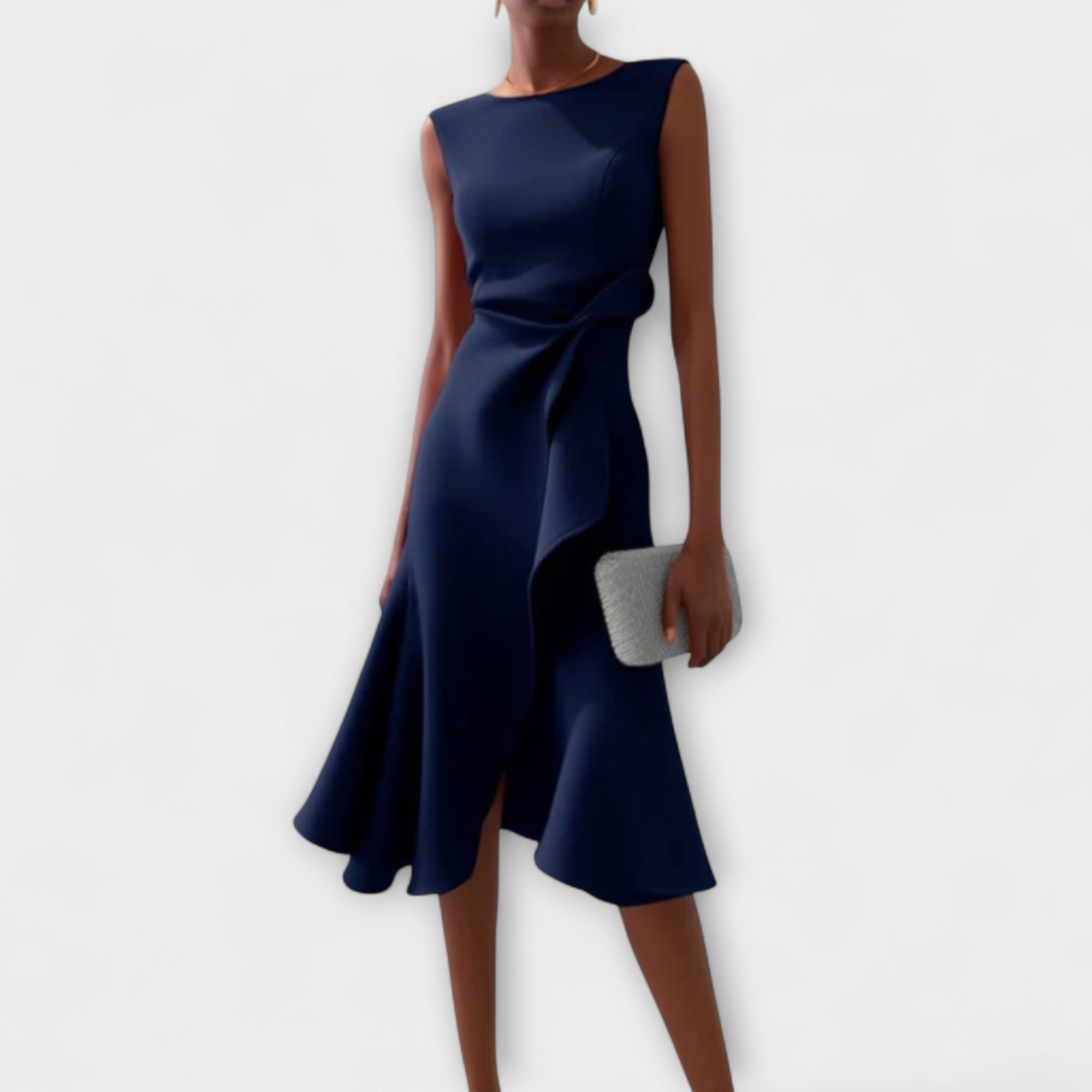 Elegante midi jurk met tailleaccent - Amélie