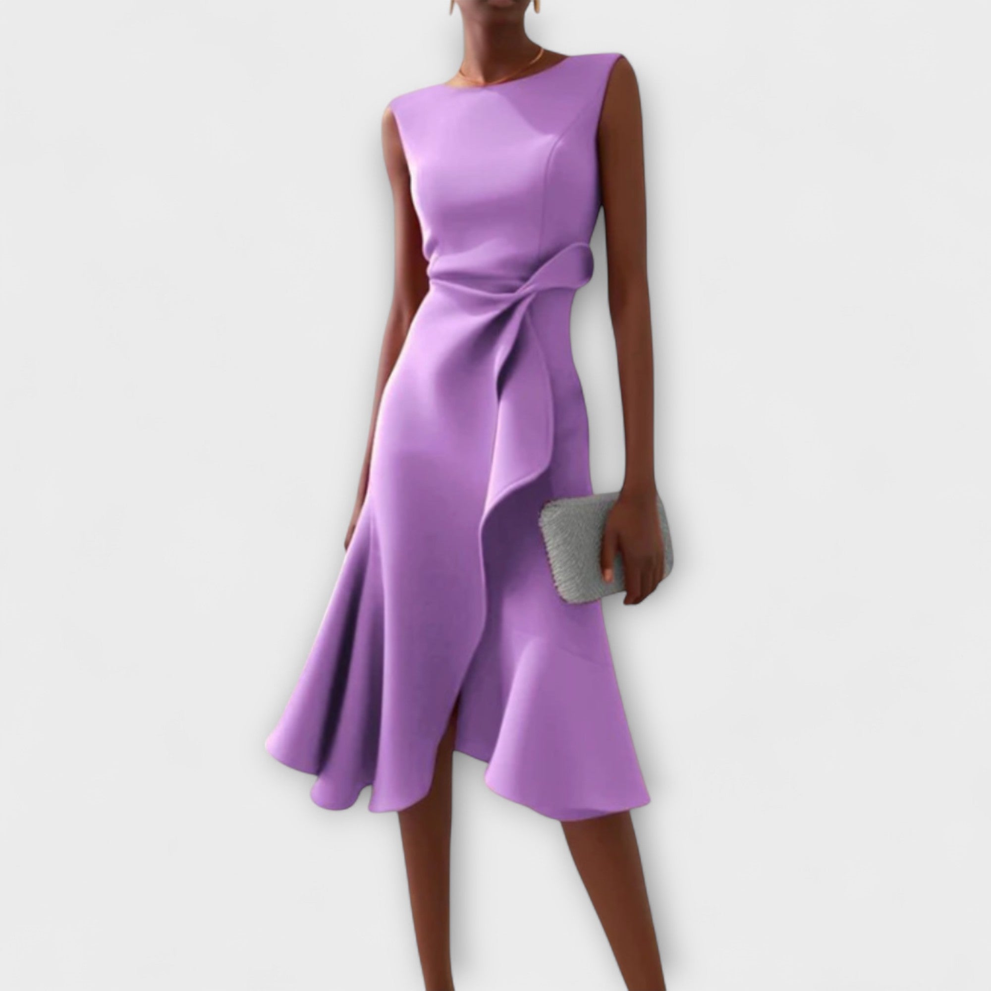 Elegante midi jurk met tailleaccent - Amélie