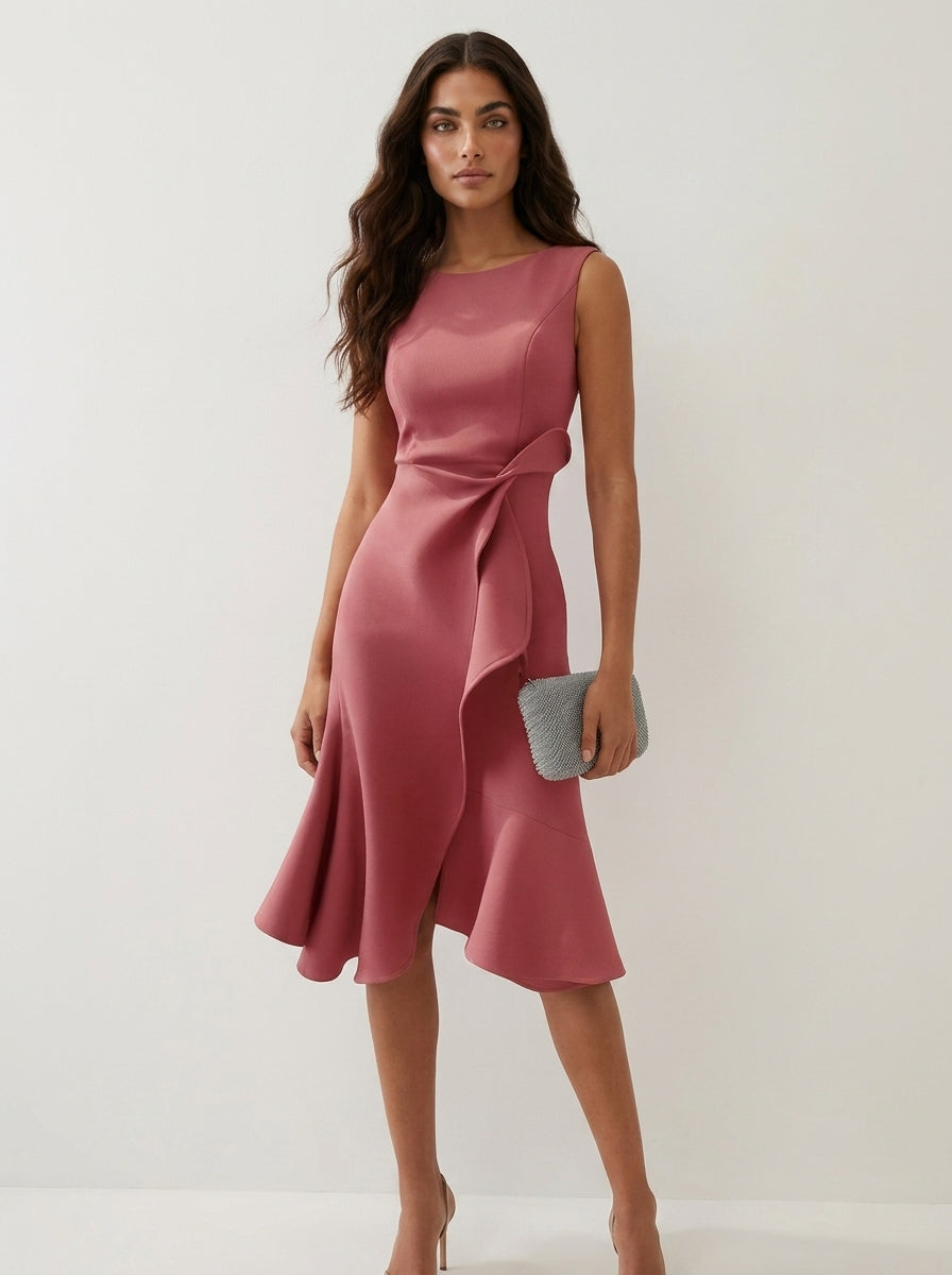 Elegante midi jurk met tailleaccent - Amélie