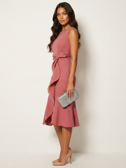 Elegante midi jurk met tailleaccent - Amélie