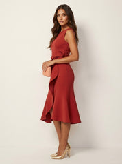 Elegante midi jurk met tailleaccent - Amélie