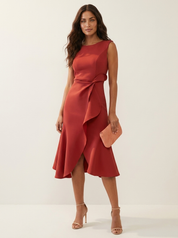 Elegante midi jurk met tailleaccent - Amélie