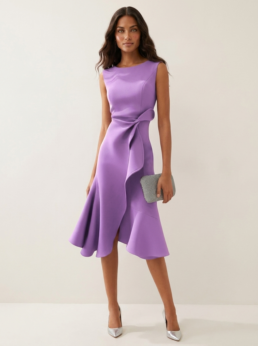 Elegante midi jurk met tailleaccent - Amélie