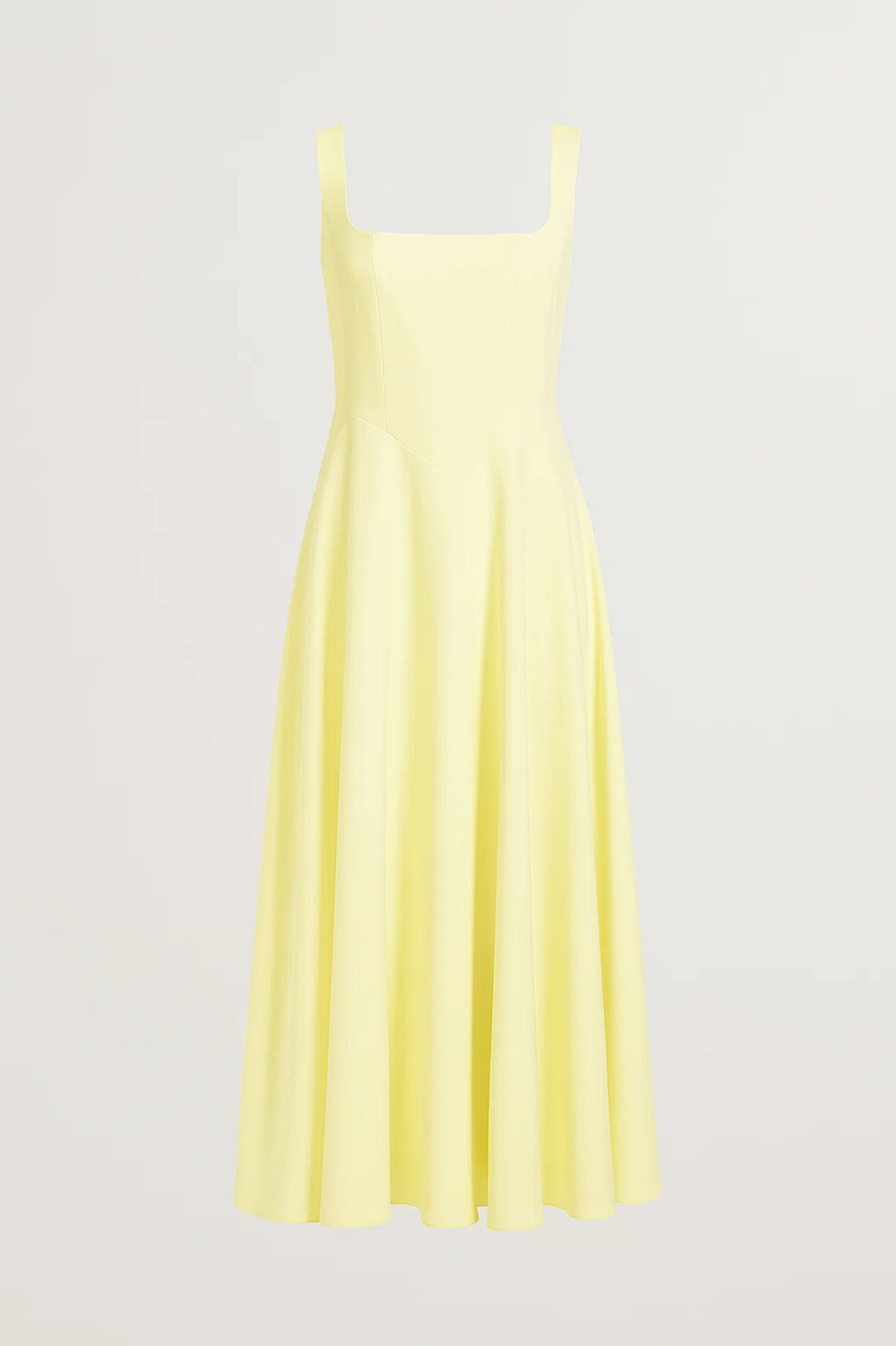 Elegante midi jurk met vierkante halslijn - Amara