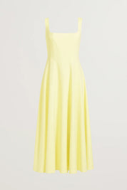 Elegante midi jurk met vierkante halslijn - Amara