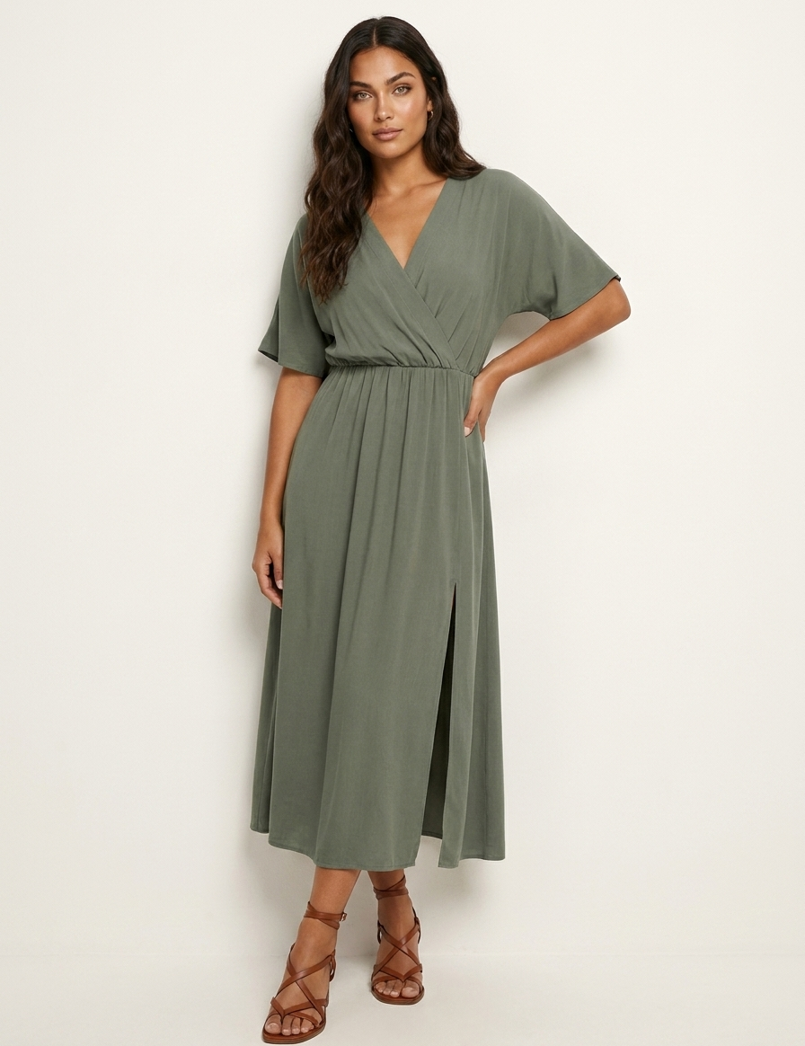 Elegant midi wrap dress - Amélie