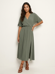 Elegante midi wikkeljurk - Amélie