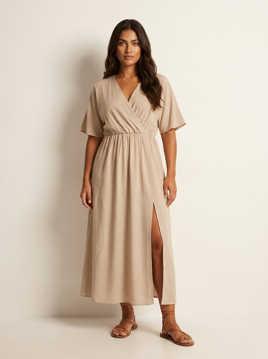 Elegante midi wikkeljurk - Amélie