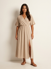Elegante midi wikkeljurk - Amélie