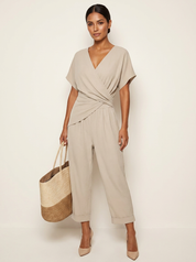 Elegante overslag jumpsuit - Sophie