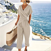 Elegante overslag jumpsuit - Sophie