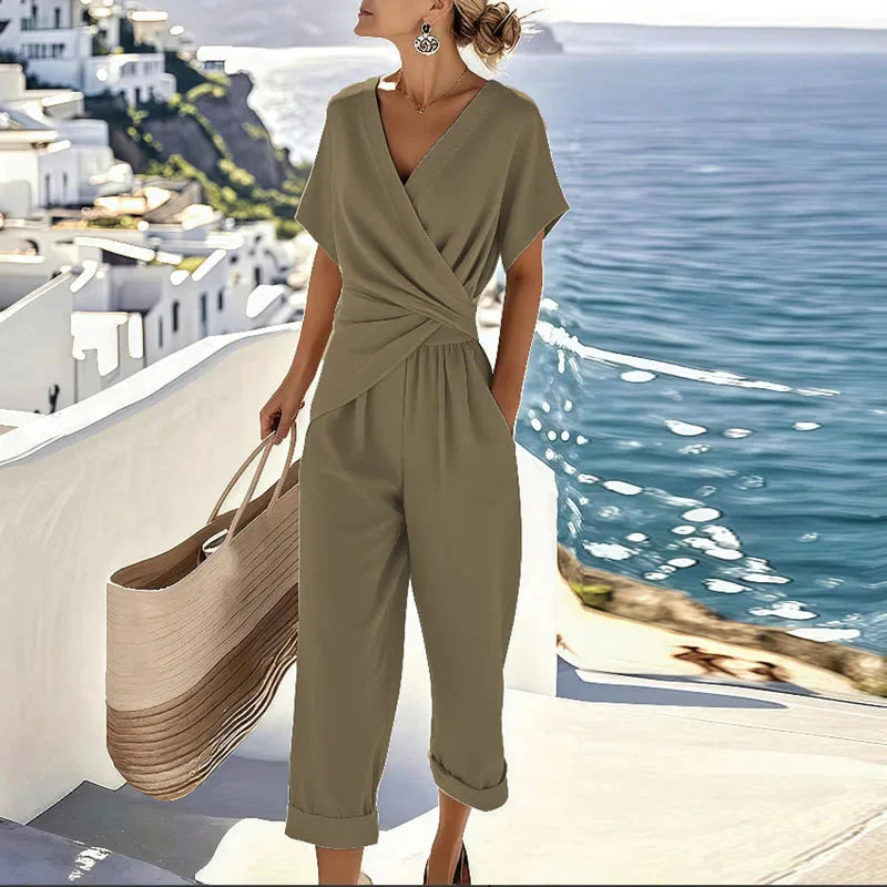 Elegante overslag jumpsuit - Sophie