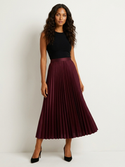 Elegante plissé midi rok - Vivienne