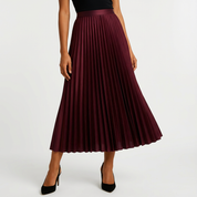 Elegante plissé midi rok - Vivienne