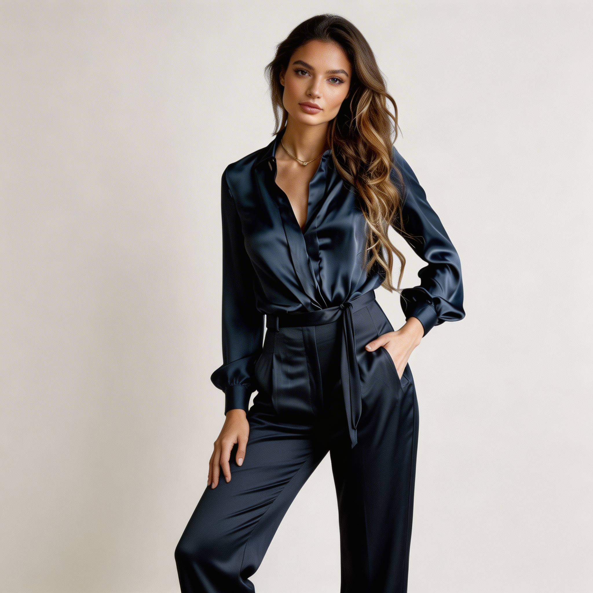 stijlvolle dames blouse met luxe glans en verfijnde pasvorm