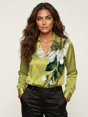 Elegante satijnen damesblouse - Camille