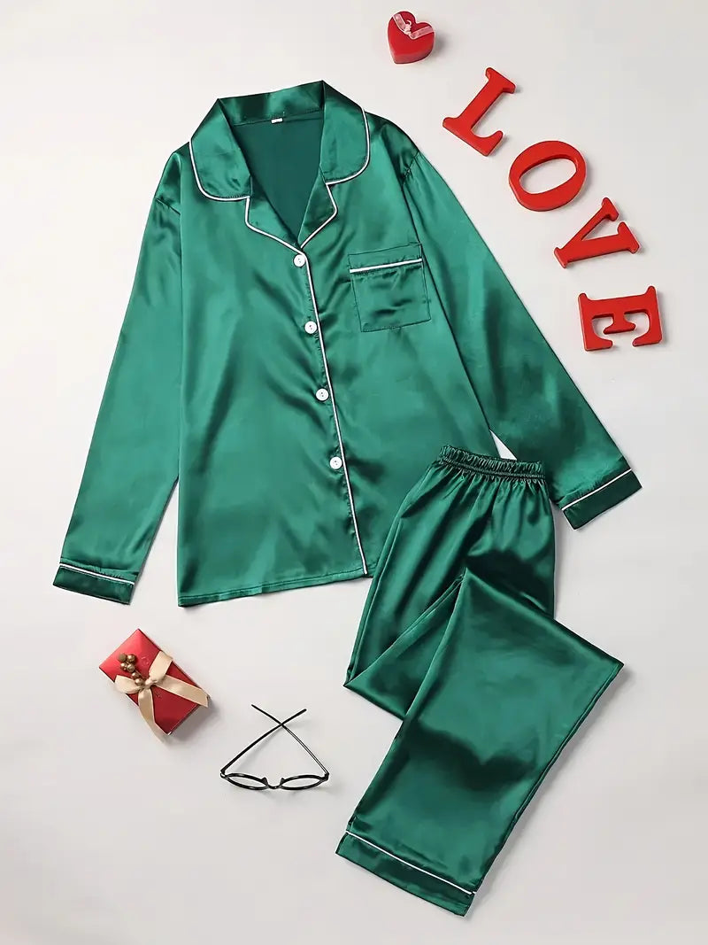 Satijnen Dames Pyjamaset - Olivia