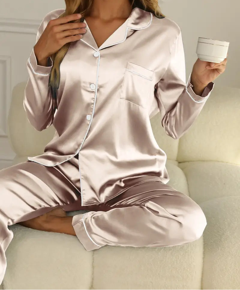Satijnen Dames Pyjamaset - Olivia