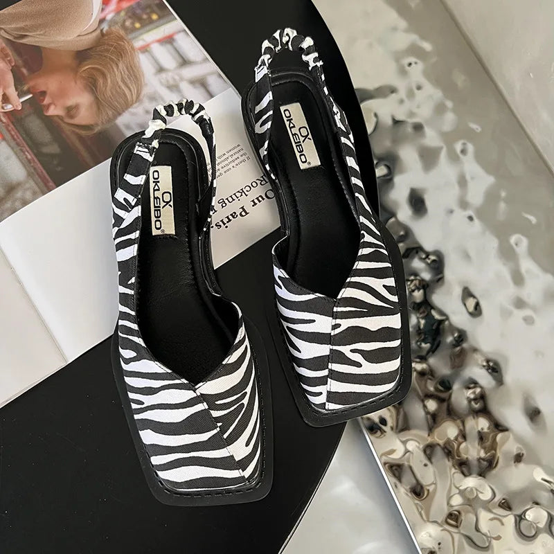 Elegante slingback ballerina’s met vierkante neus - Camille