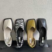 Elegante slingback ballerina’s met vierkante neus - Camille
