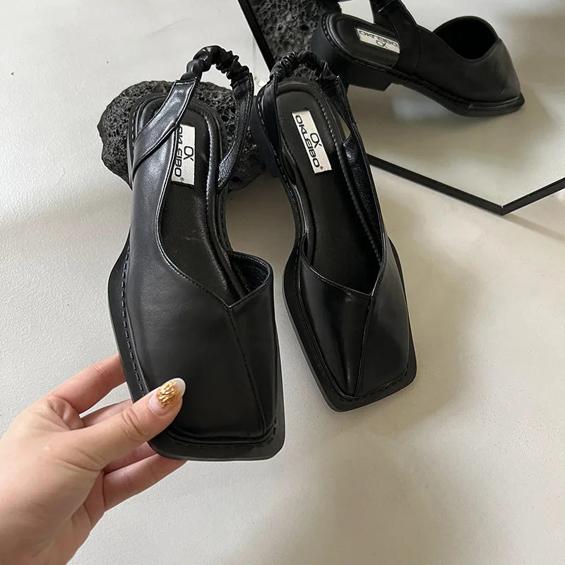 Elegante slingback ballerina’s met vierkante neus - Camille
