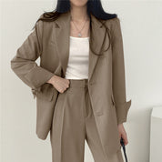 Elegante tweedelige blazer set dames – Elara