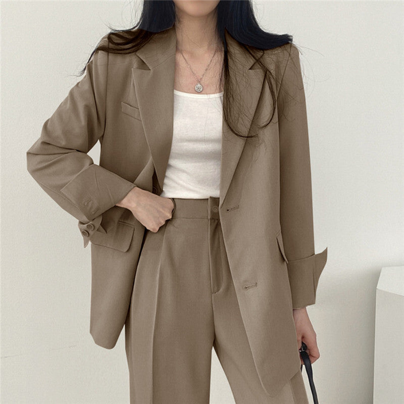 Elegante tweedelige blazer set dames – Elara