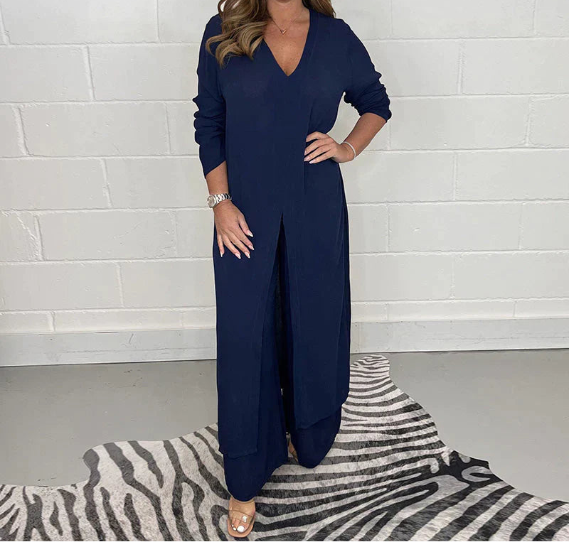 Elegante tweedelige set met een lange tuniek - Amara