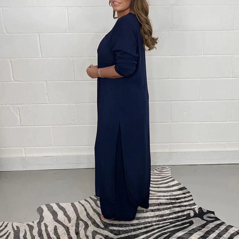 Elegante tweedelige set met een lange tuniek - Amara