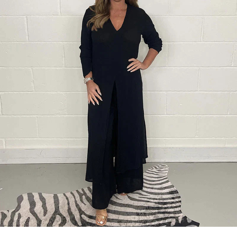 Elegante tweedelige set met een lange tuniek - Amara