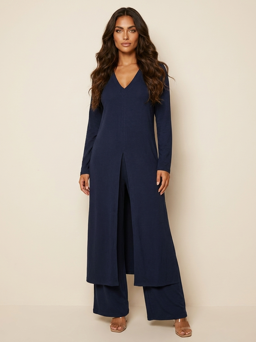Elegante tweedelige set met een lange tuniek - Amara