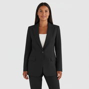 Elegante blazer & pantalon damespak met moderne pasvorm